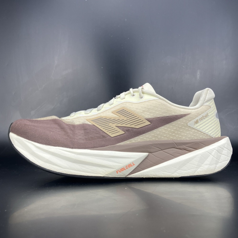 New Balance FuelCell Rebel v5 - Men Size 10.5 'Angora/Earth/Sea Salt' (MFCXLY5)